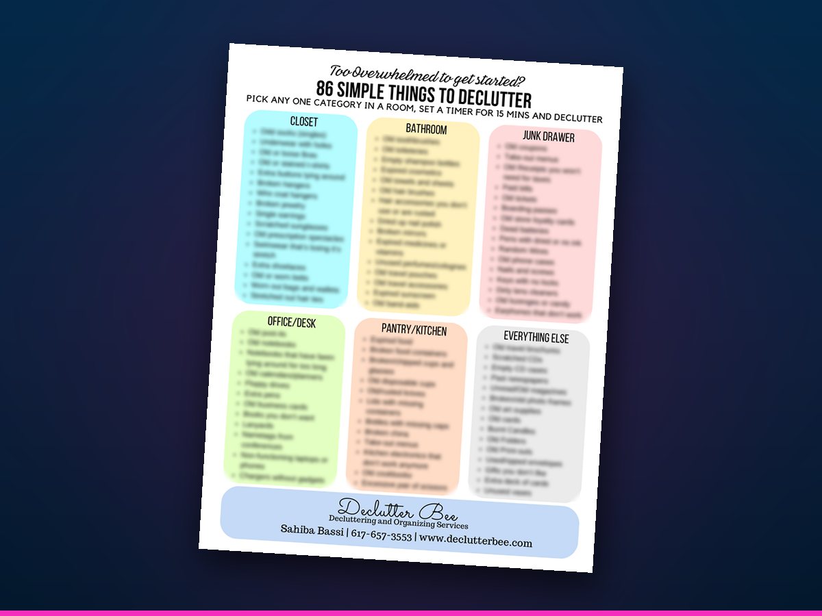Cover of 86 Simple Things to Declutter